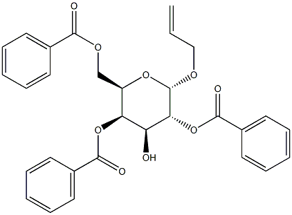 烯丙基2,4,6-三-O-苯甲酰基-Α-D-吡喃半乳糖苷ALLY 2,4,6-TRI-O-BENZOYL-ALPHA-D-GALACTOPYRANOSIDE,1367797-62-3,结构式