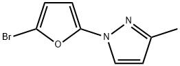 2-Bromo-5-(3-methyl-1H-pyrazol-1-yl)furan Struktur