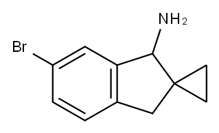 5'-bromo-1',3'-dihydrospiro[cyclopropane-1,2'-indene]-3'-amine,1368900-12-2,结构式