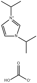 1,3-二异丙基咪唑鎓碳酸氢盐 (含有数量不等的1,3-二异丙基咪唑鎓-2-羧酸盐), 1372124-90-7, 结构式