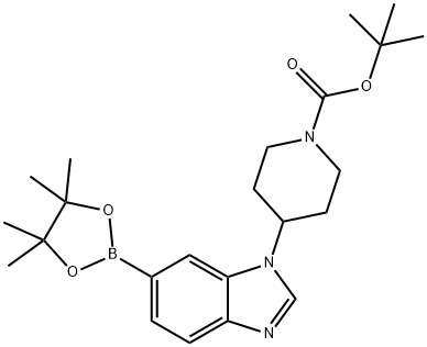 tert-butyl 4-(6-(4,4,5,5-tetramethyl-1,3,2-dioxaborolan-2-yl)-1H-benzo[d]imidazol-1-yl)piperidine-1-carboxylate,1374145-58-0,结构式
