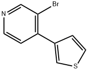 3-Bromo-4-(3-thienyl)pyridine, 1374665-11-8, 结构式