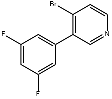 4-Bromo-3-(3,5-difluorophenyl)pyridine Struktur