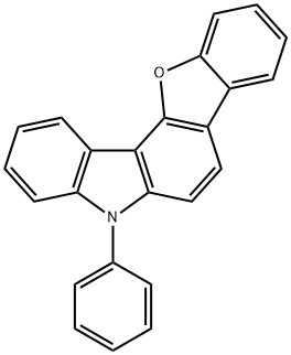 5H-Benzofuro[3,2-c]carbazole, 5-phenyl- Struktur