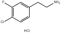 2-(4-CHLORO-3-FLUOROPHENYL)ETHANAMINE HYDROCHLORIDE, 1375067-41-6, 结构式