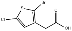 2-(2-bromo-5-chlorothiophen-3-yl)acetic acid 结构式