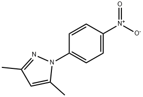 1H-Pyrazole,3,5-dimethyl-1-(4-nitrophenyl)-,13788-94-8,结构式