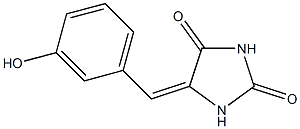 (5E)-5-[(3-hydroxyphenyl)methylidene]imidazolidine-2,4-dione Struktur