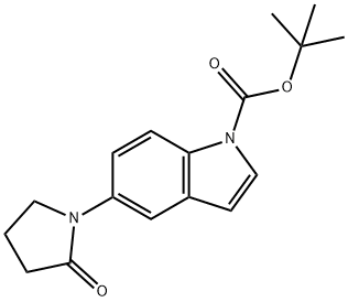 TERT-BUTYL 5-(2-OXOPYRROLIDIN-1-YL)-1H-INDOLE-1-CARBOXYLATE,1379538-38-1,结构式