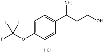 3-AMINO-3-[4-(TRIFLUOROMETHOXY)PHENYL]PROPAN-1-OL HYDROCHLORIDE Struktur