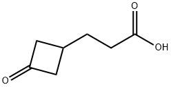 3-(3-オキソシクロブチル)プロパン酸 化学構造式