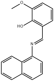 2-methoxy-6-[(1-naphthylimino)methyl]phenol Struktur