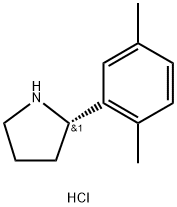 (2S)-2-(2,5-DIMETHYLPHENYL)PYRROLIDINE HYDROCHLORIDE Structure