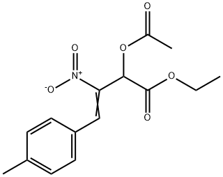 Ethyl 2-acetoxy-3-nitro-4-(p-tolyl)but-3-enoate Struktur
