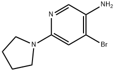 4-Bromo-3-amino-6-(pyrrolidino)pyridine Struktur