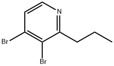 3,4-Dibromo-2-(n-propyl)pyridine Structure