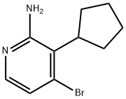 2-Amino-4-bromo-3-(cyclopentyl)pyridine Structure