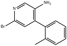 2-Bromo-5-amino-4-(2-tolyl)pyridine,1381934-85-5,结构式