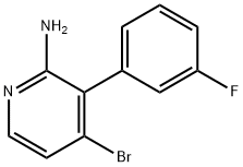 2-Amino-4-bromo-3-(3-fluorophenyl)pyridine 结构式