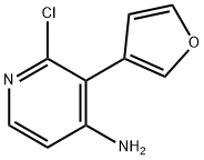 2-CHLORO-4-AMINO-3-(3-FURYL)PYRIDINE Struktur