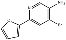 4-Bromo-3-amino-6-(2-furyl)pyridine Struktur