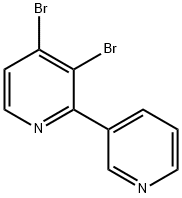 3,4-Dibromo-2-(3-pyridyl)pyridine Struktur