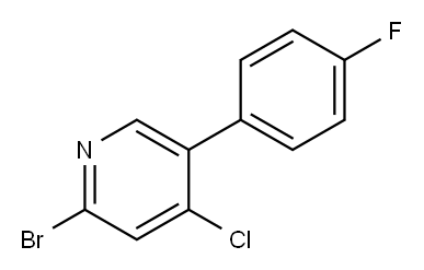 2-Bromo-4-chloro-5-(4-fluorophenyl)pyridine, 1381941-85-0, 结构式