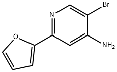 5-BROMO-2-(FURAN-2-YL)PYRIDIN-4-AMINE Struktur