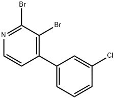 2,3-Dibromo-4-(3-chlorophenyl)pyridine Structure