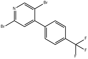 2,5-Dibromo-4-(4-trifluoromethylphenyl)pyridine 结构式