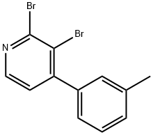 2,3-Dibromo-4-(3-tolyl)pyridine Structure