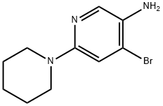 4-Bromo-3-amino-6-(piperidino)pyridine Structure