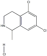 5,7-二氯-1-甲基-1,2,3,4-四氢异喹啉盐酸, 1384429-57-5, 结构式