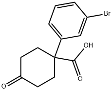 1-(3-BROMOPHENYL)-4-OXOCYCLOHEXANECARBOXYLIC ACID Struktur