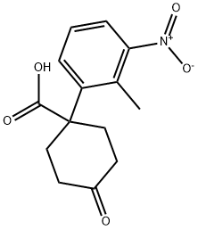 1-(2-甲基-3-硝基苯基)-4-氧代环己烷甲酸, 1385694-57-4, 结构式