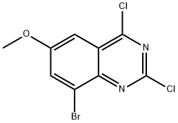 8-溴-2,4-二氯-6-甲氧基喹唑啉, 1388026-74-1, 结构式