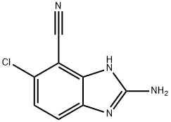 2-Amino-6-chloro-1H-benzimidazole-7-carbonitrile Structure