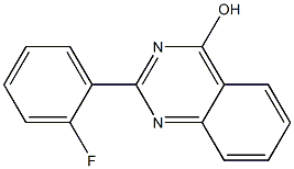 4-Hydroxy-2-(2-fluorophenyl)quinazoline 化学構造式