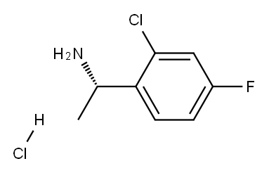 (1S)-1-(2-氯-4-氟苯基)乙烷-1-胺盐酸 结构式