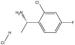 (1S)-1-(2-chloro-4-fluorophenyl)ethan-1-amine hydrochloride Struktur