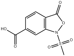 2,1-Benzisoxazole-6-carboxylic acid, 1,3-dihydro-1-(methylsulfonyl)-3-oxo- Structure