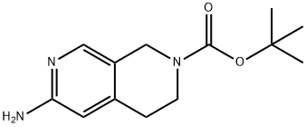 6-氨基-3,4-二氢-2,7-萘啶-2(1H)-羧酸叔丁酯 结构式