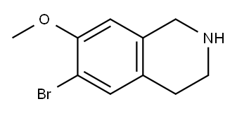 6-Bromo-7-methoxy-1,2,3,4-tetrahydroisoquinoline Struktur