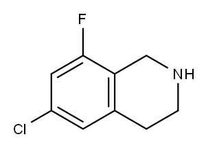 6-氯-8-氟-1,2,3,4-四氢异喹啉, 1394003-95-2, 结构式