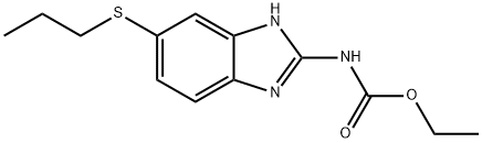 ethyl N-(6-propylsulfanyl-1H-benzimidazol-2-yl)carbamate,139751-05-6,结构式