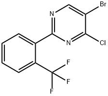 4-Chloro-5-bromo-2-(2-trifluoromethylphenyl)pyrimidine 结构式