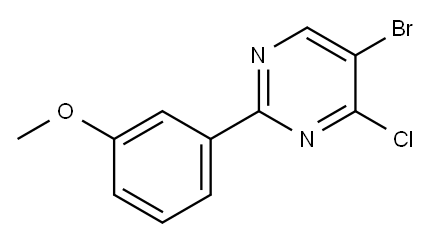 4-Chloro-5-bromo-2-(3-methoxyphenyl)pyrimidine Struktur