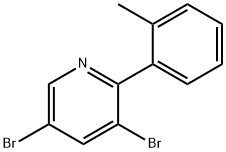 3,5-Dibromo-2-(2-tolyl)pyridine 结构式