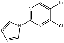 4-Chloro-5-bromo-2-(imidazol-1-yl)pyrimidine Struktur