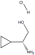 (2R)-2-AMINO-2-CYCLOPROPYLETHAN-1-OL HYDROCHLORIDE, 1401163-31-2, 结构式